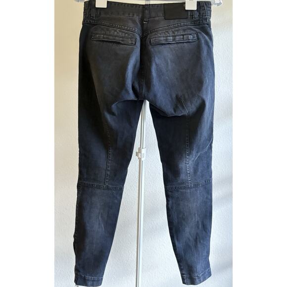 R13 Moto Skinny Jeans Women's Size 28 Black Denim Distressed Vintage Style Italy - Picture 10 of 16